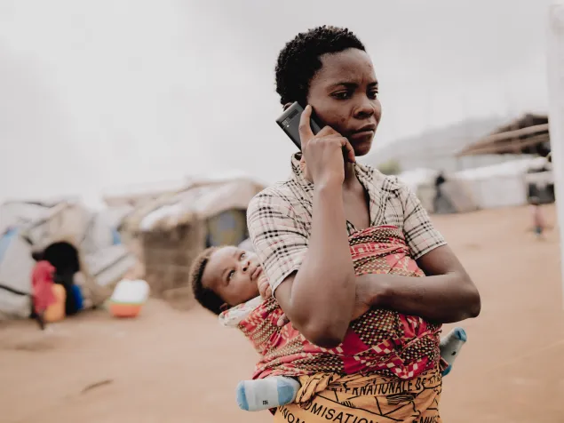 Maryam Batacoka arrived at Busuma camp in December 2025 with her child. 