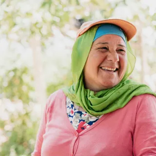 Woman smiling